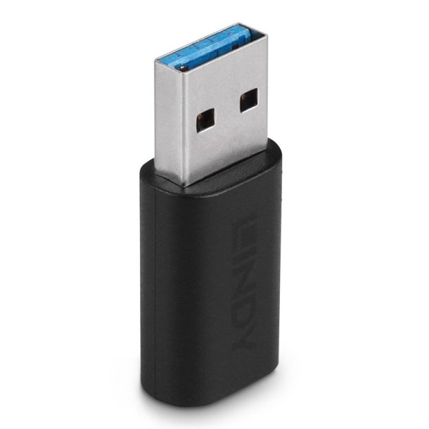 Lindy - USB 3.2 Type A to C adapter - USB 3.2 Type A - USB 3.2 Type C - Male - Female - Straight - Nickel/Gold
