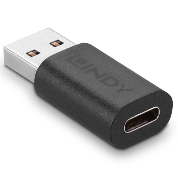 Lindy - USB 3.2 Type A to C adapter - USB 3.2 Type A - USB 3.2 Type C - Male - Female - Straight - Nickel/Gold