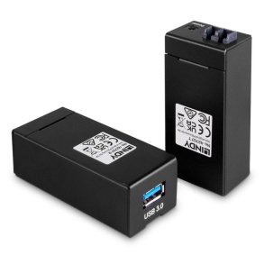 Lindy - 200m Fibre Optic USB 3.0 Extender - AV transmitter & receiver - 200 m - Metal - Black - CE, UKCA, FCC, RoHS, REA