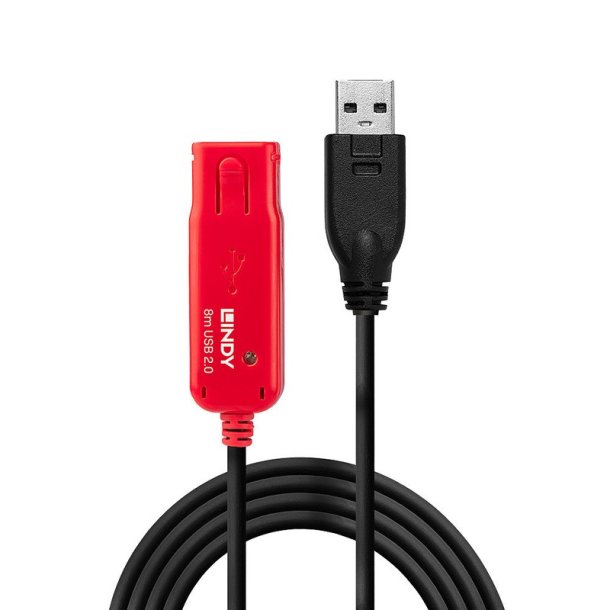 Lindy - 8m USB 2.0 Active Extension Pro - USB 2.0 - USB A - Male - Female - Straight - 26/20
