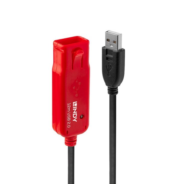 Lindy - 12m USB 2.0 Active Extension Pro - USB 2.0 - USB A - Male - Female - Straight - 26/20