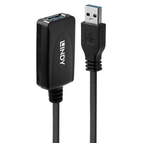 Lindy - 5m USB 3.0 Active Extension - USB 3.2 Gen 1 (3.1 Gen 1) - USB A - Male - Female - Straight - 28/24