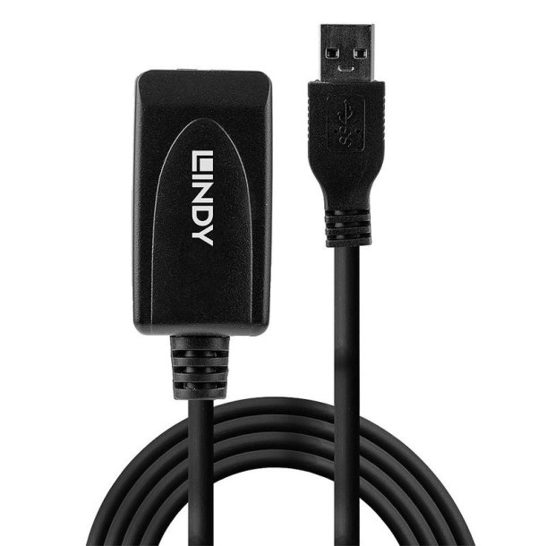 Lindy - 5m USB 3.0 Active Extension - USB 3.2 Gen 1 (3.1 Gen 1) - USB A - Male - Female - Straight - 28/24