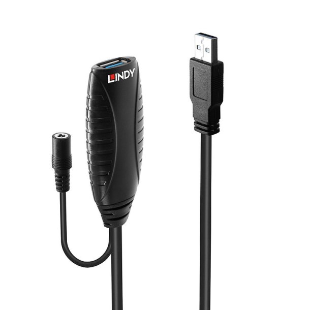 Lindy - 10m USB 3.0 Active Extension - USB 3.2 Gen 1 (3.1 Gen 1) - USB A - Male - Female - Straight - 28/28/22