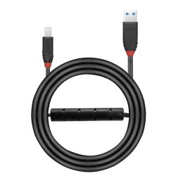 Lindy - 10m USB 3.0 Active Cable Slim - USB 3.2 Gen 1 (3.1 Gen 1) - USB A - USB B - Male - Straight - 28/28/24