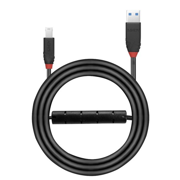 Lindy - 10m USB 3.0 Active Cable Slim - USB 3.2 Gen 1 (3.1 Gen 1) - USB A - USB B - Male - Straight - 28/28/24