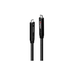 Lindy - 10m USB 3.2 Gen 1 and DP 1.4 Type C Hybrid Cable - USB 3.2 Gen 1 (3.1 Gen 1) - USB C - Male - Straight - 21 - Po