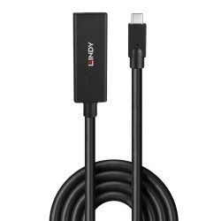 Lindy - 5m USB 3.2 Gen 2 C/C Active Extension - USB 3.2 Gen 2 (3.1 Gen 2) - USB C - Male - Female - Straight - Brass