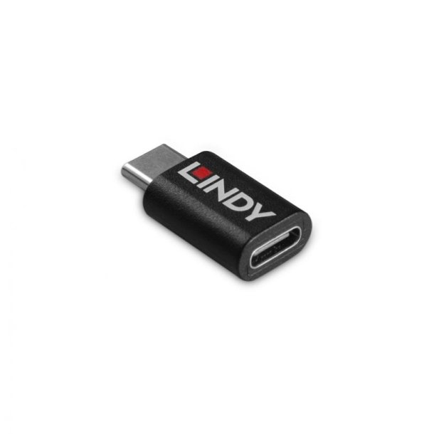 Lindy - USB 3.2 Type C to C 100W Data Blocker - USB Type C - Male - Female - Straight - 3.2 Gen 1 (3.1 Gen 1) - Nickel/G