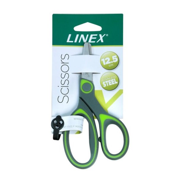 Linex kkken saks - grn - rustfrit stl - 12,5 cm