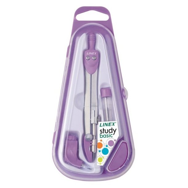 Linex blypasser - no 950 - 12cm - 4 assorteret farver (grn, orange, lilla, bl)