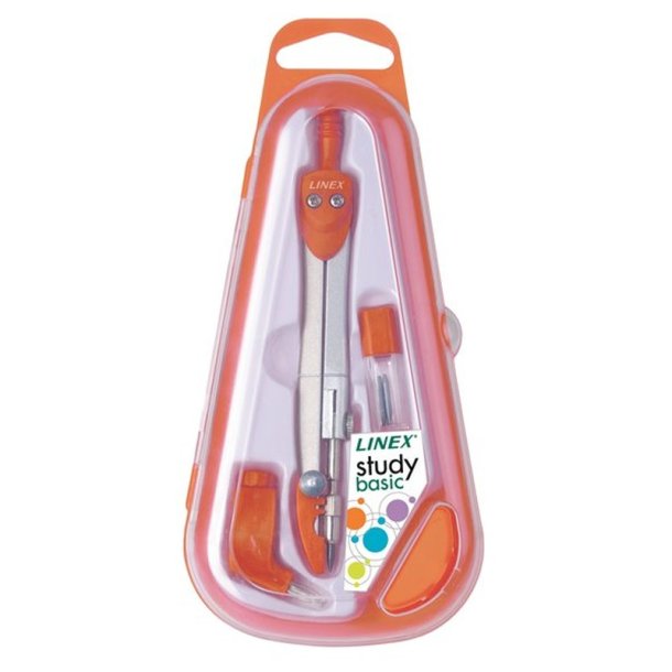 Linex blypasser - no 950 - 12cm - 4 assorteret farver (grn, orange, lilla, bl)