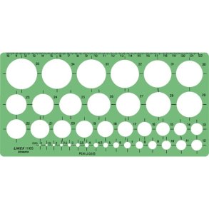 Linex Cirkelskabelons�t - 1116S - �1-35 mm