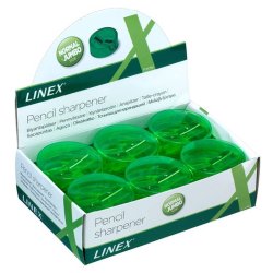 Linex blyantspidser - 2 huller - transparent gul