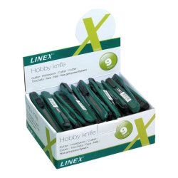 Linex skrekniv - lille - 9mm - med snapls - Grn - 1 stk.