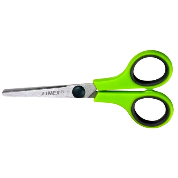 Linex Brnesaks - Limegrn - Hjre- og venstrehndssaks - 14cm