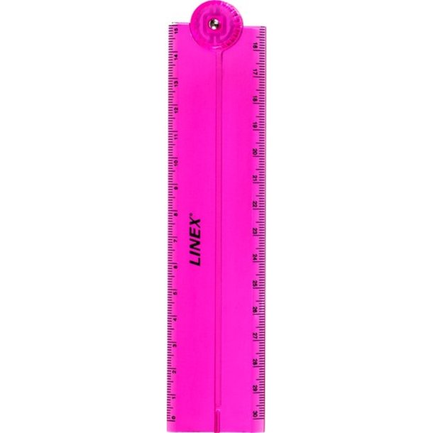 Linex Foldbar Lineal - 15-30 cm - Pink