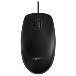 Logitech B100 mus - hjre- og venstrehndet - optisk - 3 knapper - kabling - USB - sort