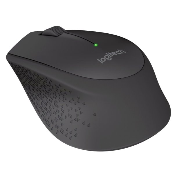 Logitech M280 mus - hjrehndet - optisk - 3 knapper - trdls - trdls modtager (USB) - sort