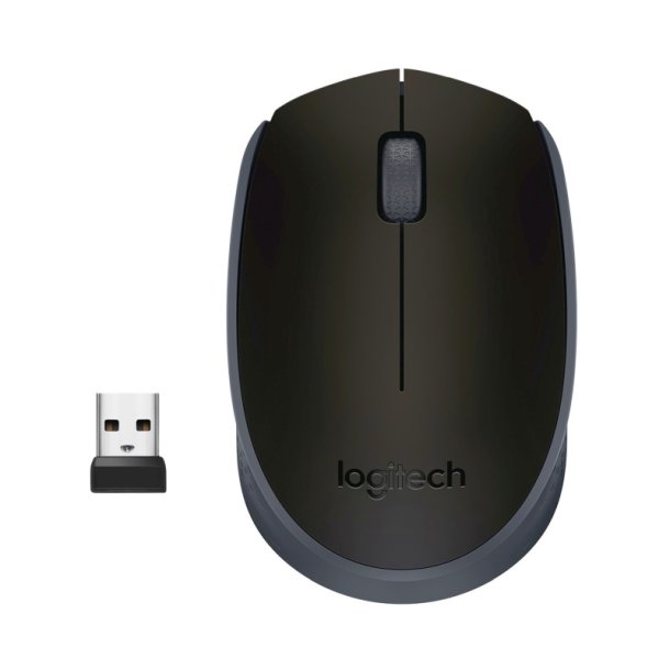 Logitech M171 mus - hjre- og venstrehndet - trdls - trdls modtager (USB) - sort