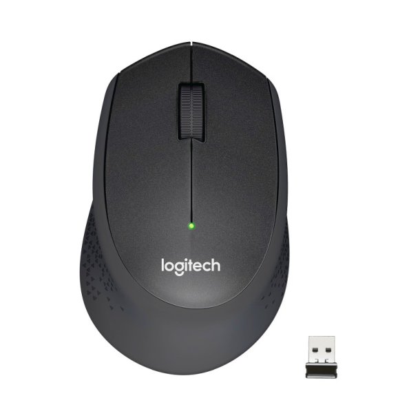 Logitech M330 SILENT PLUS mus - 3 knapper - trdls - trdls modtager (USB) - sort