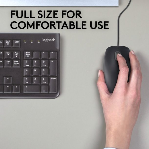 Logitech B110 Silent mus - hjre- og venstrehndet - optisk - 3 knapper - kabling - USB