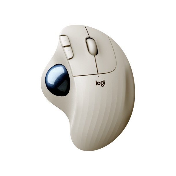 Logitech ERGO M575 - Styrebold - optisk - 5 knapper - trdls - 2.4 GHz, Bluetooth 5.0 - off white