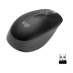 Logitech M190 mus - optisk - 3 knapper - trdls - trdls modtager (USB) - brunsort