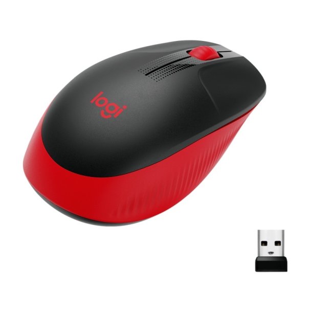 Logitech M190 mus - optisk - 3 knapper - trdls - trdls modtager (USB) - rd