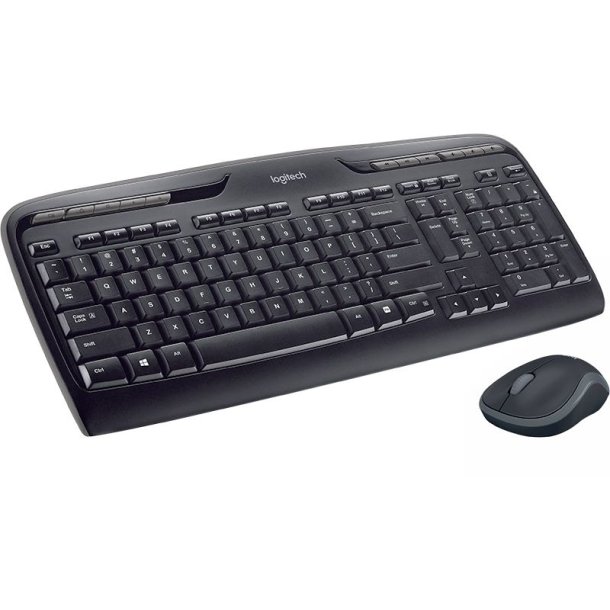 Logitech Wireless Combo MK330 tastatur og mus-st - trdls - QWERTY - Nordisk - sort