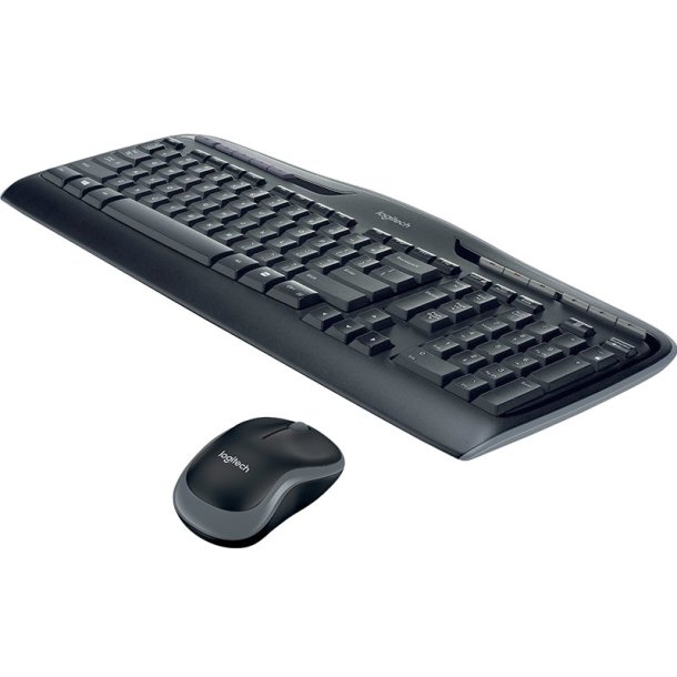 Logitech Wireless Combo MK330 tastatur og mus-st - trdls - QWERTY - Nordisk - sort