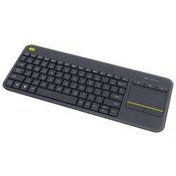 Logitech K400 Plus Tastatur - Touch - trdls - Nordisk - sort