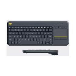 Logitech K400 Plus Tastatur - Touch - trdls - Nordisk - sort