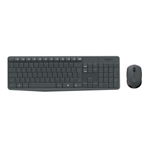 Logitech MK235 Tastatur og mus-s�t - tr�dl�s - Nordisk - gr�