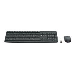 Logitech MK235 Tastatur og mus-st - trdls - Nordisk - gr