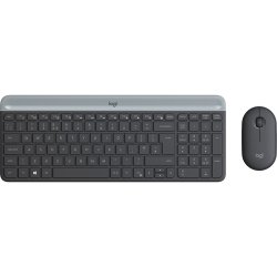 Logitech MK470 slim Tastatur og mus-st - trdls - grafit