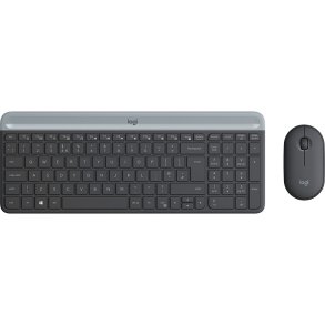 Logitech MK470 slim Tastatur og mus-s�t - tr�dl�s - grafit