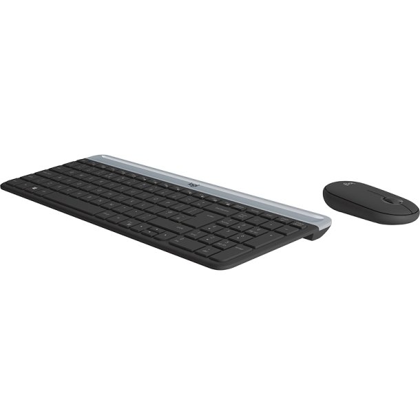Logitech MK470 slim Tastatur og mus-st - trdls - grafit