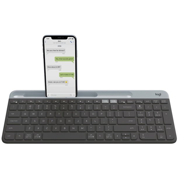 Logitech K580 Slim Multi-Device Tastatur - trdls - Nordisk - grafit