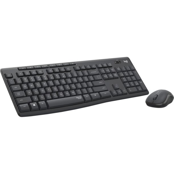Logitech MK295 Silent tastatur og mus-st - trdls - Pan Nordic - grafit
