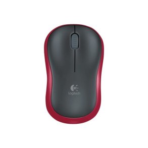 Logitech M185 mus - optisk - tr�dl�s 2.4 GHz - tr�dl�s modtager (USB) - r�d