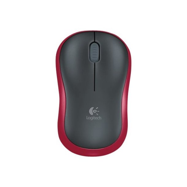 Logitech M185 mus - optisk - trdls 2.4 GHz - trdls modtager (USB) - rd