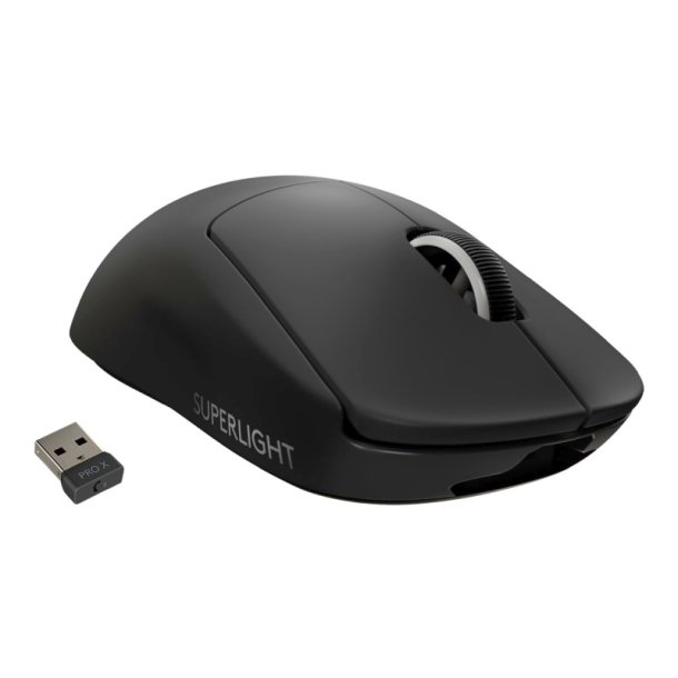 Logitech PROx SUPERLIGHT Gaming Mus - optisk - 5 knapper - trdls - Lightspeed - sort