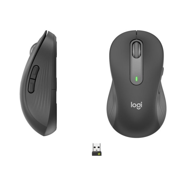 Logitech Signature M650 L LEFT mus - stor - venstrehndet - 5 knapper - trdls - BT - grafit