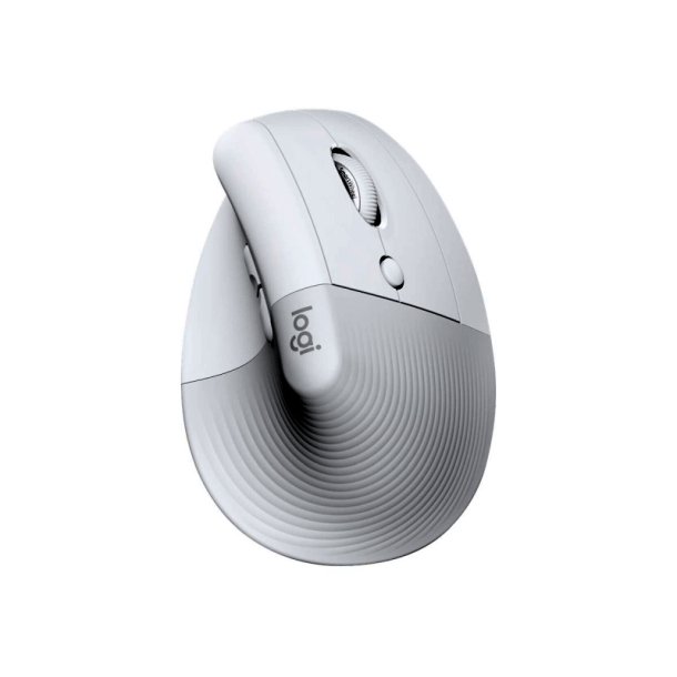 Logitech Lift Mac Lodret mus - ergonomisk - optisk - 6 knapper - trdls - Bluetooth - Apple MacBook