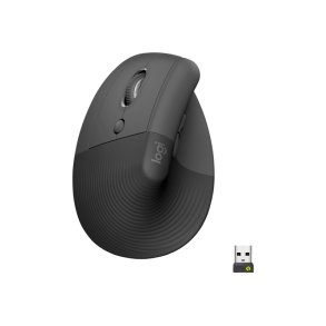 Logitech Lift Business mus - Venstre h�nd tr�dl�s + Bluetooth Optisk 4000 dpi - sort