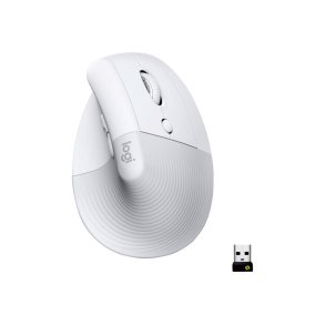 Logitech Lift Business mus - H�jre h�nd - tr�dl�s + Bluetooth - Optisk - 4000 dpi - hvid