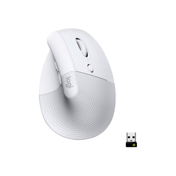 Logitech Lift Business mus - Hjre hnd - trdls + Bluetooth - Optisk - 4000 dpi - hvid