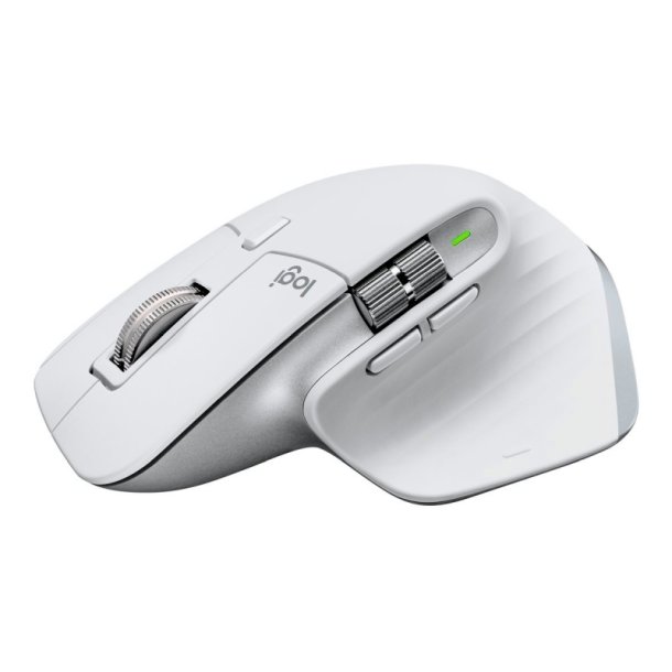 Logitech MX Master 3S Mus - ergonomisk - optisk - 7 knapper - trdls - Bluetooth - bleg gr