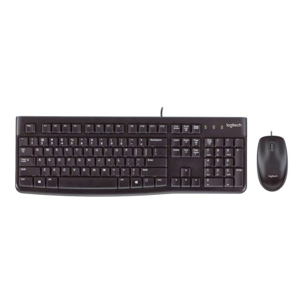 Logitech MK120 tastatur og Mus st - USB - Engelsk - sort